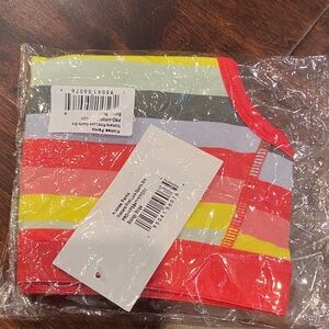 Kickee Pants Bamboo Biology Stripe Women’s Luxe Sports Bra Medium NWT